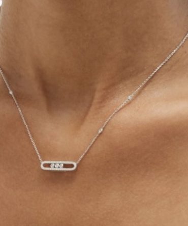 Dancing diamond necklace | 18k gold plated