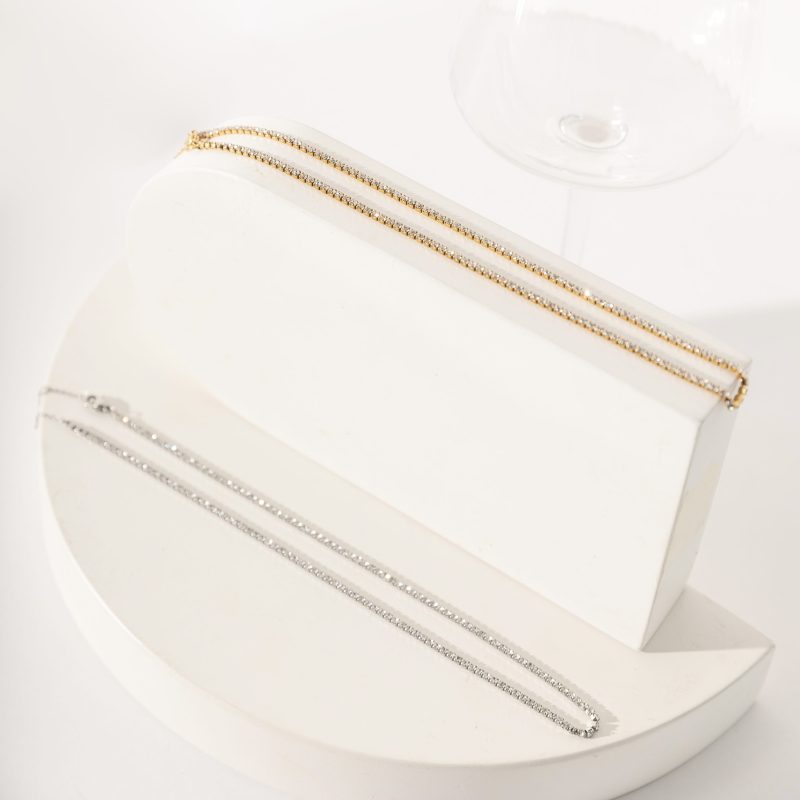 JESSIE | Waterproof 2mm Tennis Necklace | 40-45cm