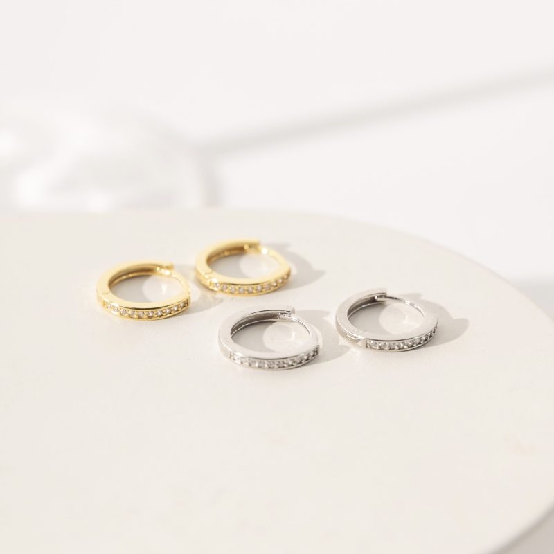ZOË | 925 sterling silver Huggies | Suitable for Adults & Children