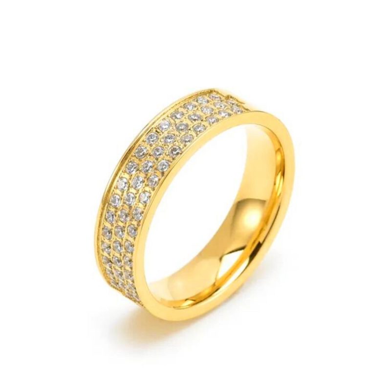 Waterproof Designer Luxe Diamond Ring | 18K plated