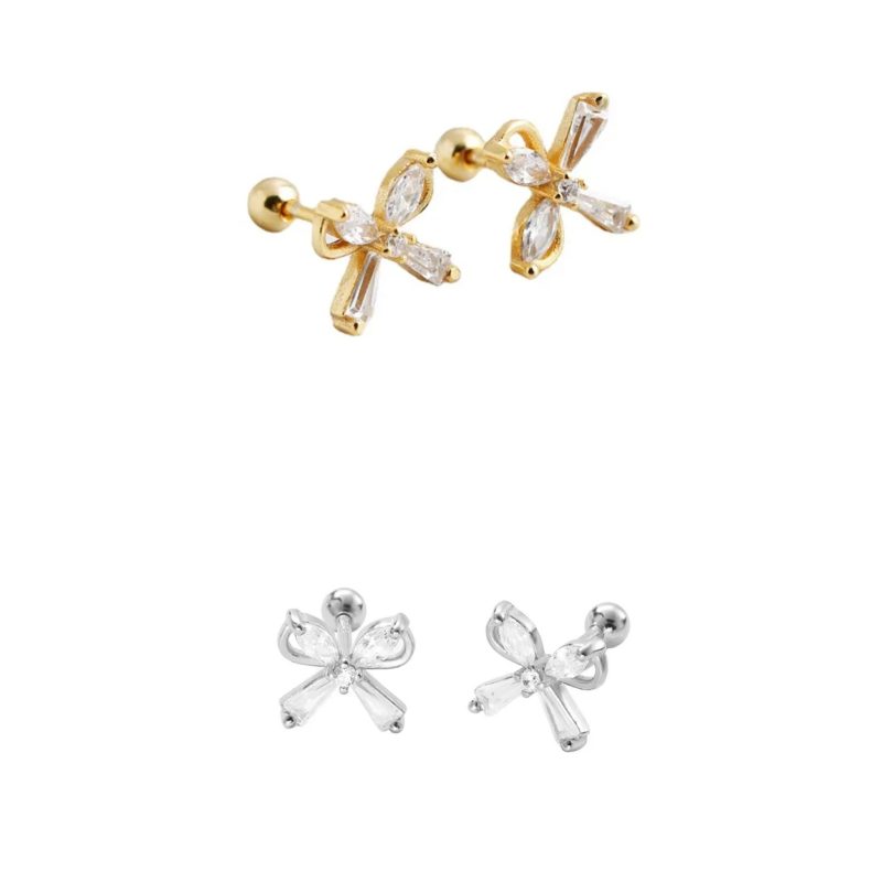 925 sterling silver | diamond bows